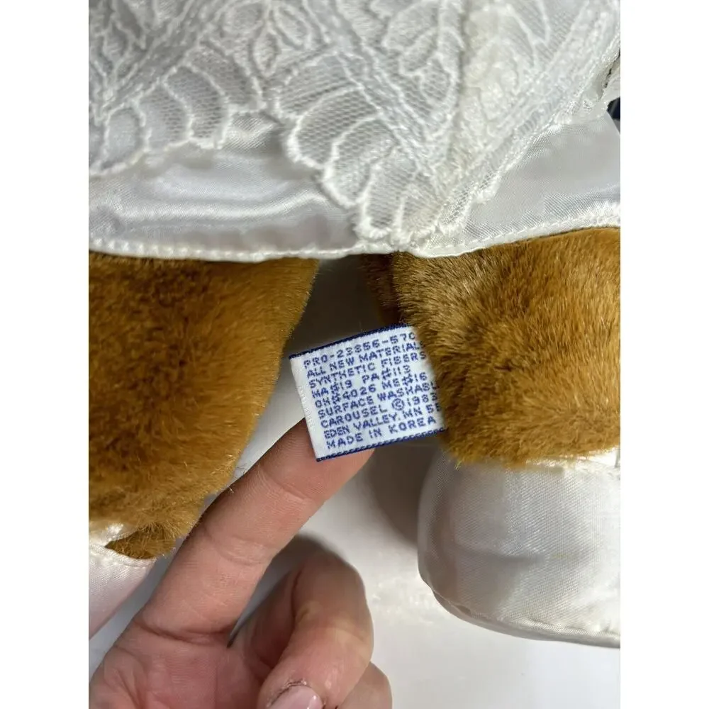 Carousel By Guy Plush Bear Bride Toy 12” Stuffed 1985 Vintage Plush NWT